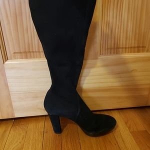 Donald J. Pliner black suede knee high boots